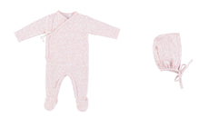 BEBE ORGANIC 2PC IDRA LEAVES WRAP FOOTIE WITH BONNET SET