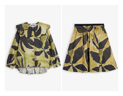 WOLF & RITA 2PC PEPLUM BLOUSE AND SKIRT SET