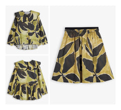 WOLF & RITA 2PC PEPLUM BLOUSE AND SKIRT SET
