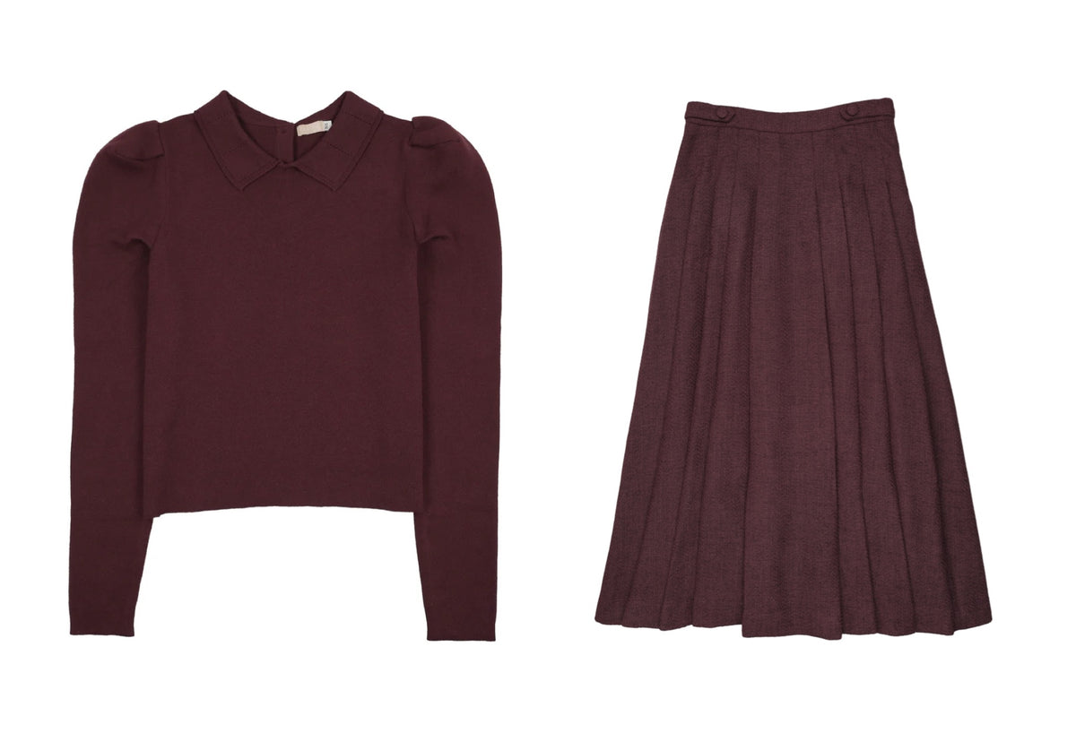 PRAIRIE 2PC MILA SWEATER WITH SKIRT SET
