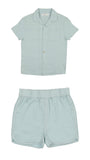COCO BLANC 2PC LINEN SHIRT WITH LINEN SHORTS