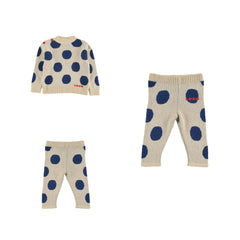LOUD APPAREL 2PC "VAL D'ISERE" POLKA DOT SWEATER WITH "DOLOMITES" LEGGINGS