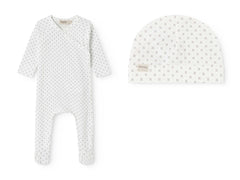 MARMAR 2PC RUBELLO DROPLET FOOTIE WITH AIKO HAT