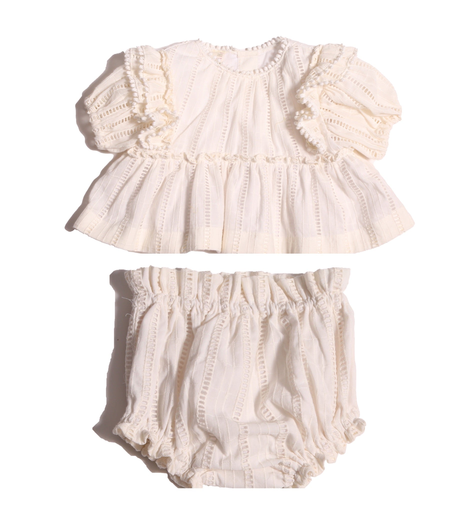 TIA CIBANI 2PC PIPER TIERED BLOUSE WITH BLOOMERS