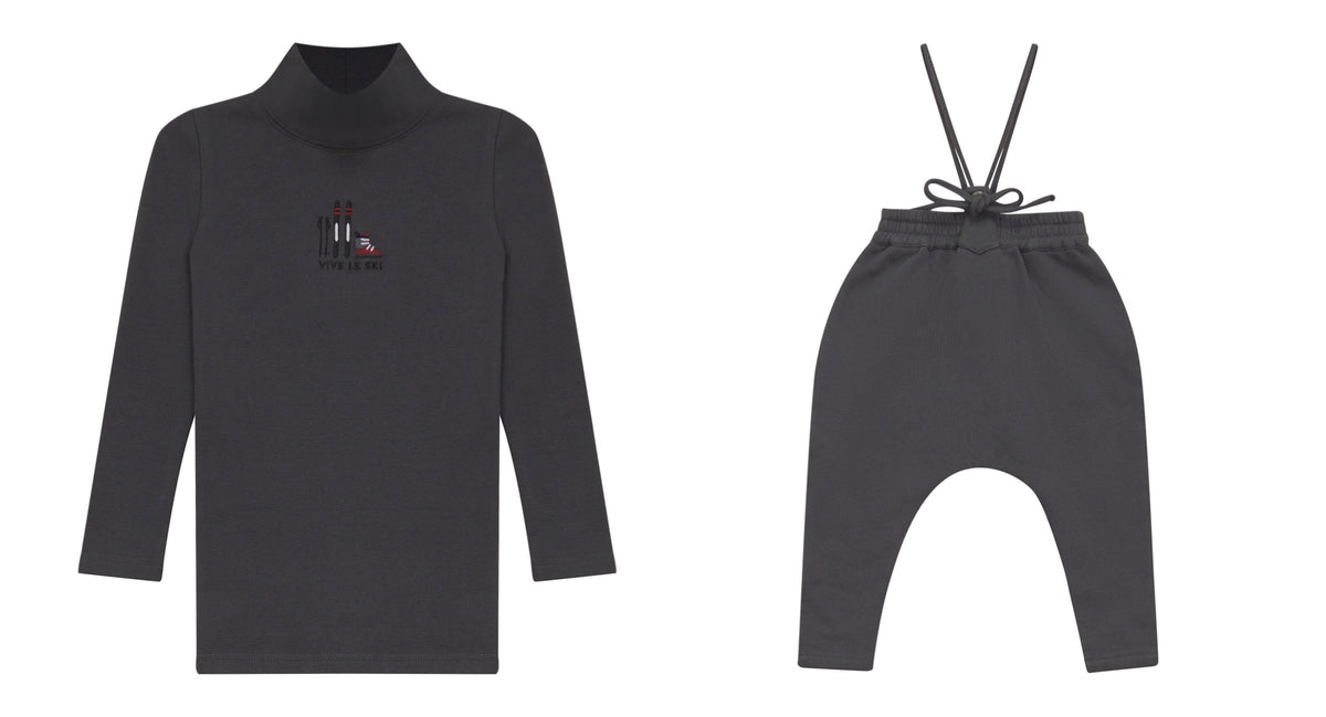 CALLA LILI 2PC MOCKNECK WITH SWEAT ROMPER