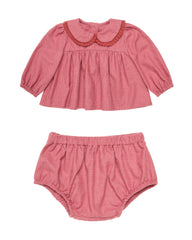 PAADE MODE 2PC ROSA BABY BLOUSE WITH BLOOMERS SET
