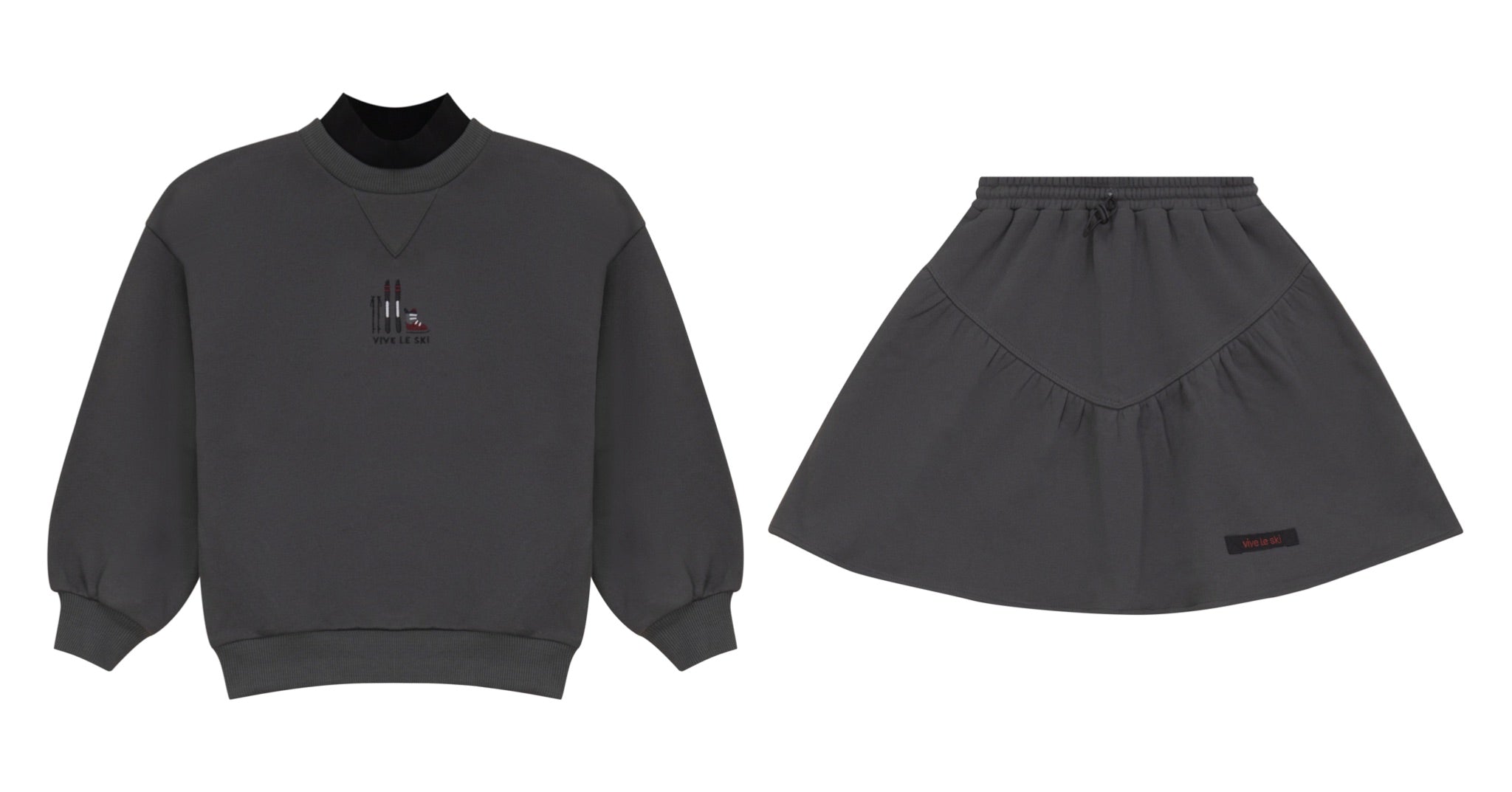 CALLA LILI 2PC MOCKNECK WITH SWEAT SKIRT