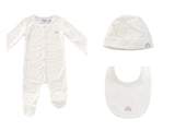 KIPP BABY 3PC TERRY FOOTIE,HAT AND BIB