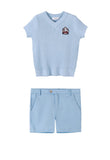 NOU NELLE 2PC BADGE SWEATER WITH SHORTS SETS
