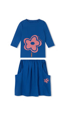 PHIL AND PHOEBE 2PC LAD FLOWER STEM TEE WITH LAD T-SHIRT SET