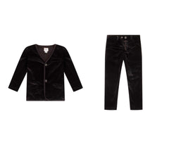 KIPP 2PC VELVET BLAZER WITH SLIM VELVET PANT