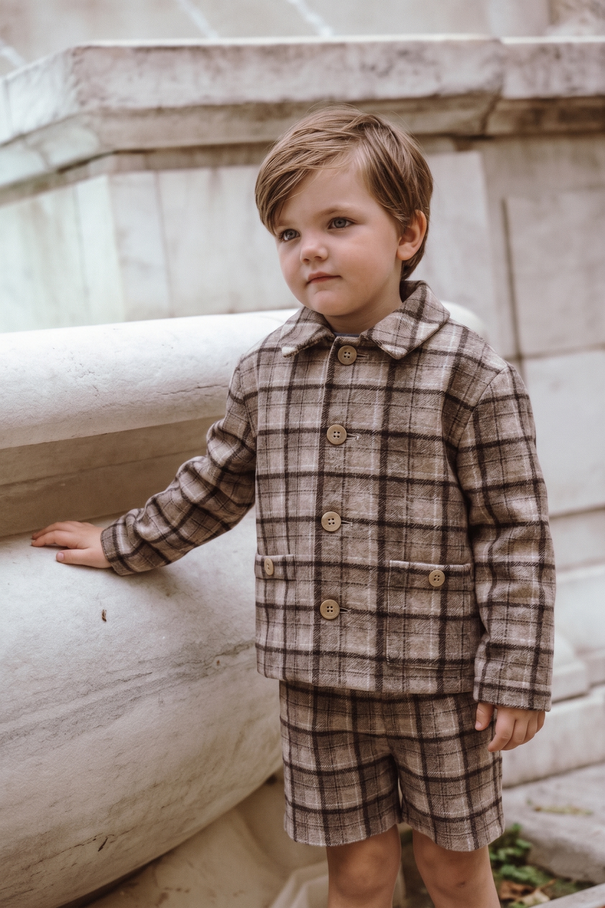 COCO BLANC 2PC PLAID SUIT
