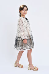 ANGELS FACE IVY SPOT & LACE DRESS