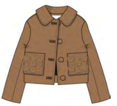MARC JACOBS PETER PAN COLLAR JACKET WITH FLOWER DETAIL POCKET