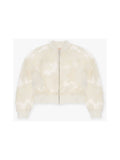 PLEASE FLOWER APPLIQUE JACKET TOP