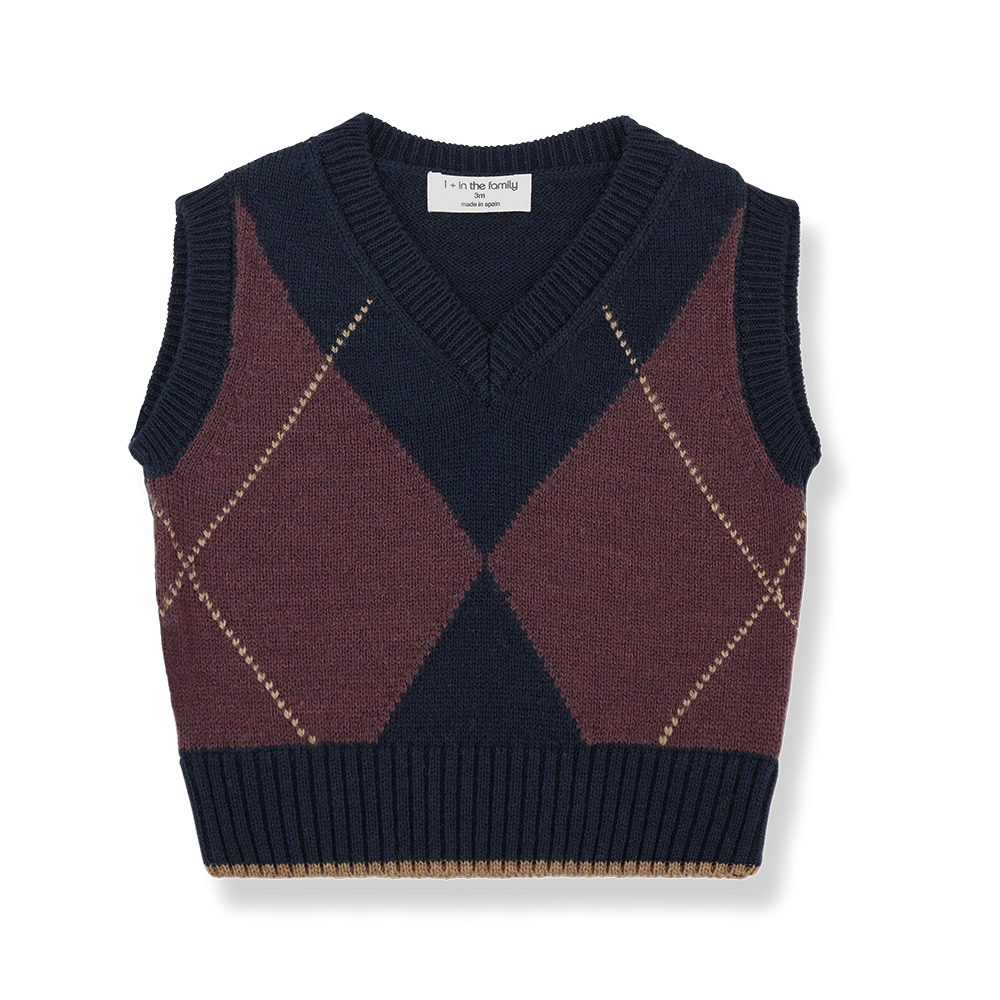 1+IN THE FAMILY ARGYLE VEST