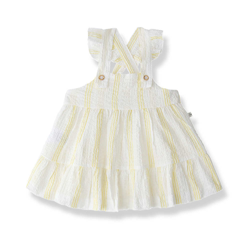 1+ IN THE FAMILY JONCOLS STRIPE JUMPER WITH RUFFLE STRAPS