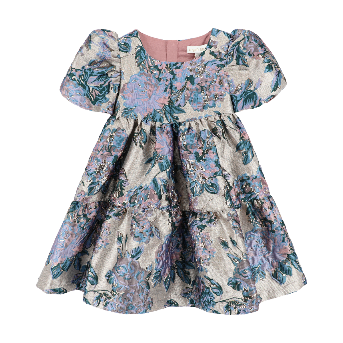 ANGELS FACE  JORDAN FLOWER SHORT SLEEVE PRINT TIERED DRESS