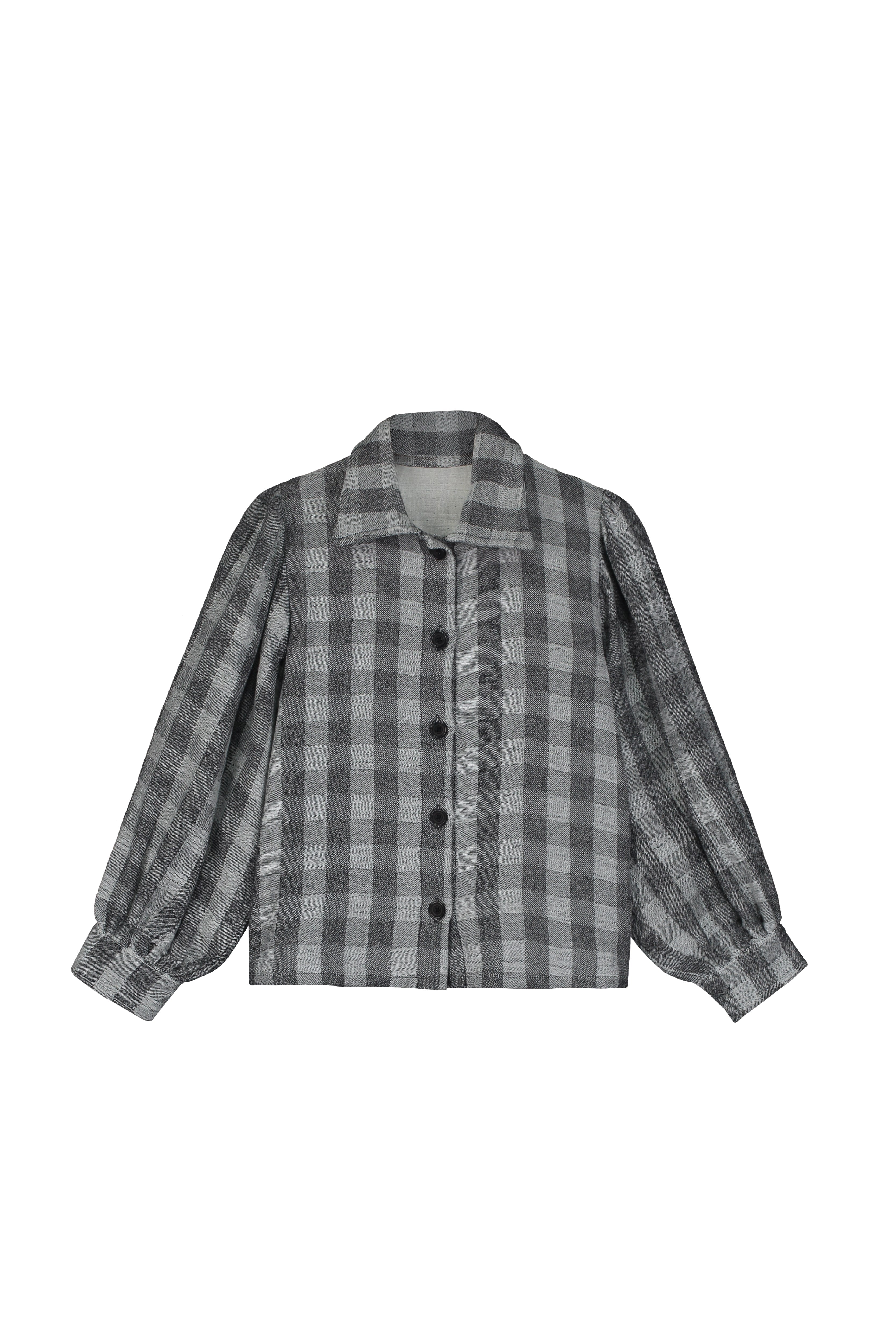 LITTLE CREATIVE FACTORY 2PC CHECK BOW BLOUSE WITH CHECK SKIRT