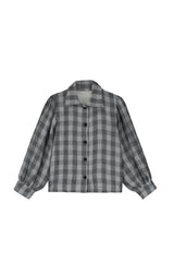 LITTLE CREATIVE FACTORY 2PC CHECK BOW BLOUSE WITH CHECK SKIRT