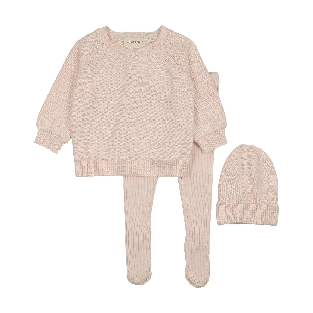 MEMA KNITS 3PC KNIT SET WITH BEANIE