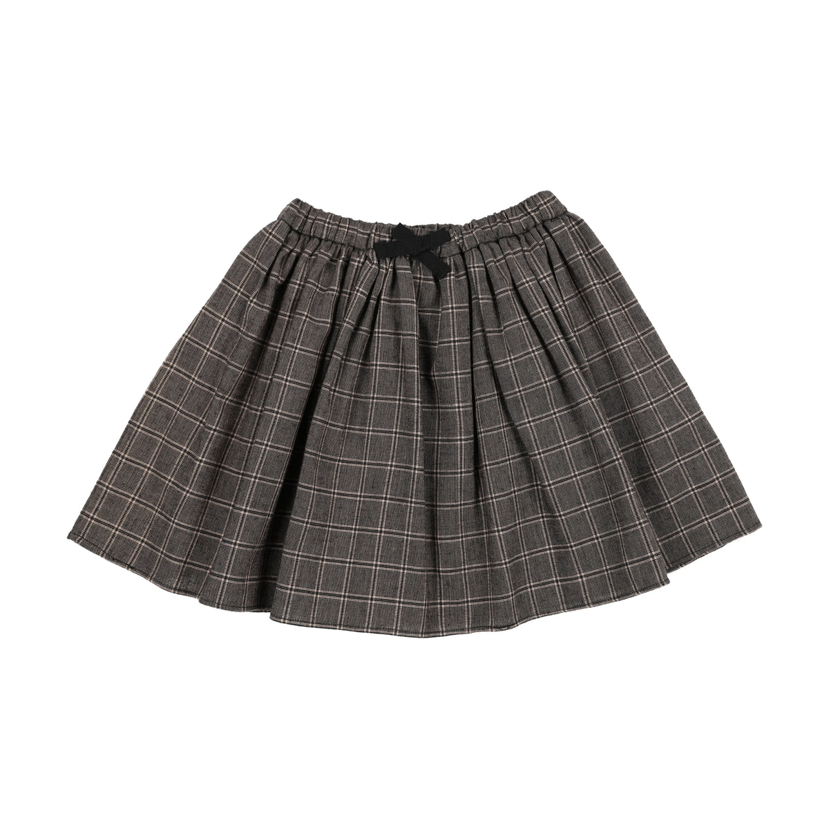 KIN KIN PLAID GATHERED SKIRT