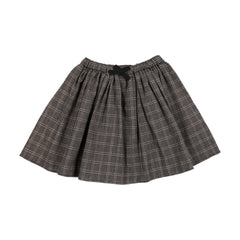 KIN KIN PLAID GATHERED SKIRT