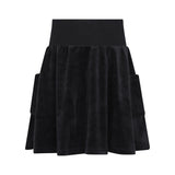 LITTLE PARNI VELOUR SKIRT