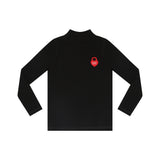 LITTLE PARNI SOLID MOCKNECK WITH HEART LOGO