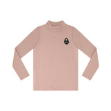 LITTLE PARNI SOLID MOCKNECK WITH HEART LOGO