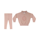 LITTLE PARNI 2PC MOCKNECK AND OVERALLS SET