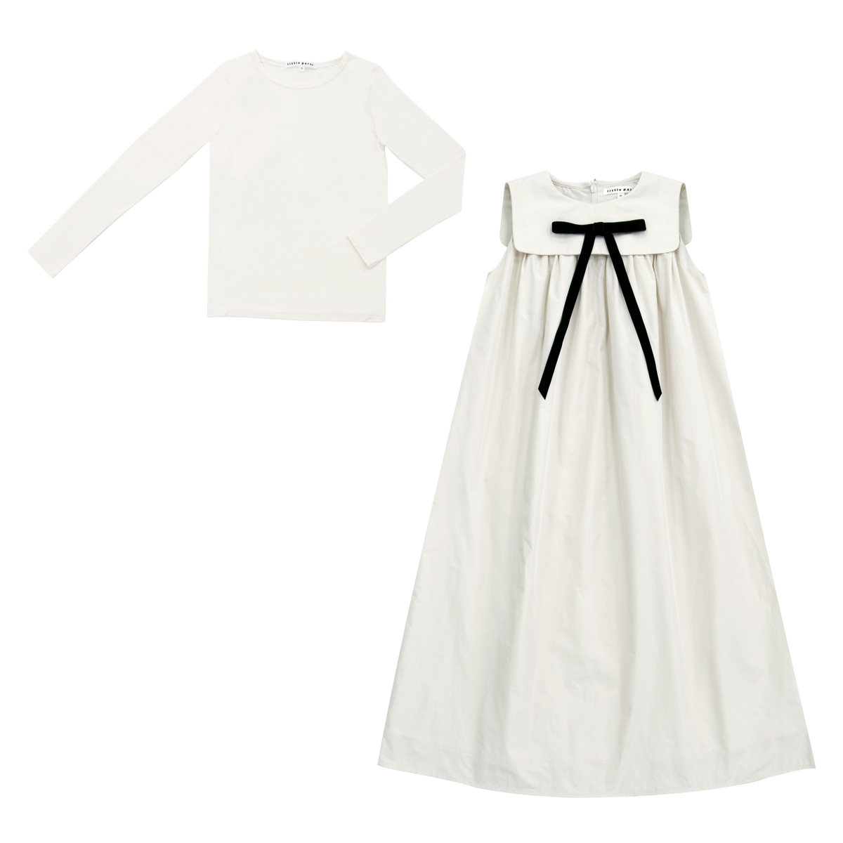 LITTLE PARNI 2PC SHELL WITH BOW MAXI JUMPER