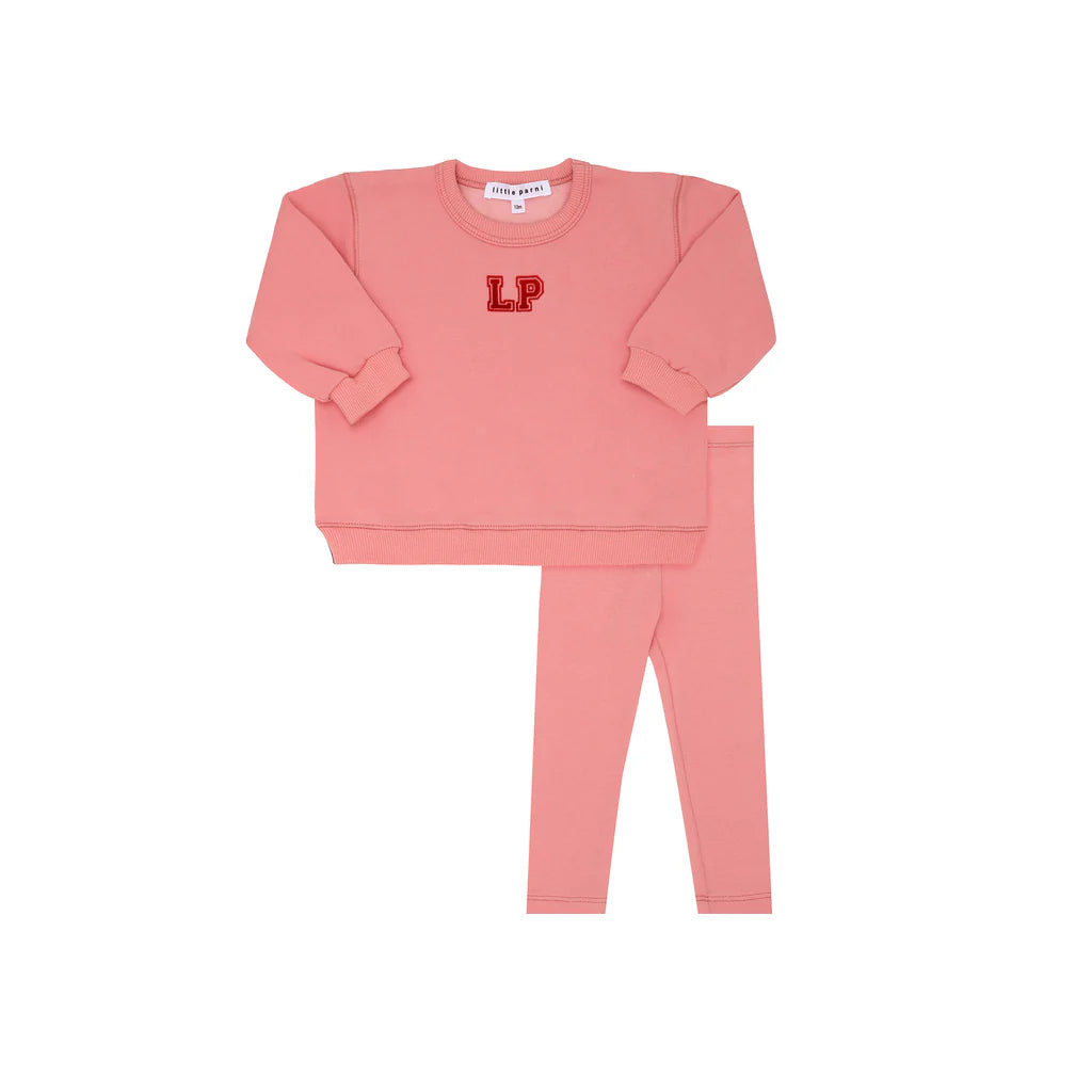 LITTLE PARNI 2PC "LP" SWEATSHIRT WITH LEGGINGS SET