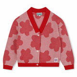 KENZO FLOWER PRINT KNIT CARDIGAN