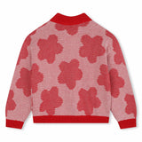 KENZO FLOWER PRINT KNIT CARDIGAN