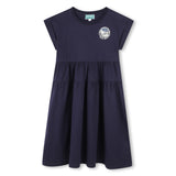 KENZO SHORT SLEEVE DRESS WITH LOGO DETAIL