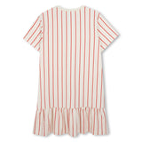 KENZO SHORT SLEEVE DRESS STRIPED POCKET GRAPHIC