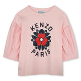 KENZO TOP WITH PUFF SLEEVE KENZO PARIS WITH BRANDED FLOWER PRINT