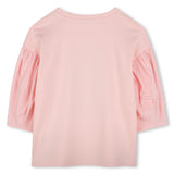 KENZO TOP WITH PUFF SLEEVE KENZO PARIS WITH BRANDED FLOWER PRINT