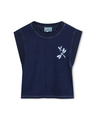 KENZO SLEEVELESS TEE WITH BRANDED PRINT ON CHEST AND BACK