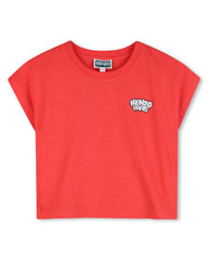 KENZO SLEEVELESS TEE WITH BRANED PRINT FRONT AND BACK