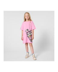 KENZO SLEEVE DRESS WITH PRINT ON FRONT