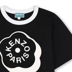 KENZO SHORT SLEEVE LOGO FLOWER RUBBER BRANDED IN FRONT TEE