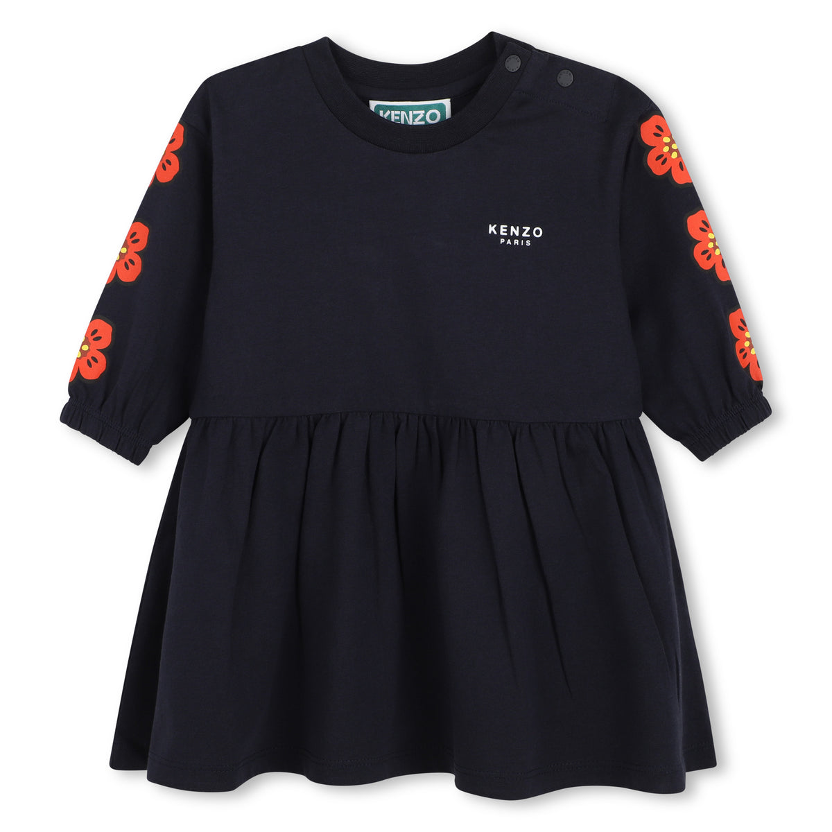KENZO SNAP SHOULDER BRANED FLOWERS IN FRONT ON SLEEEVE