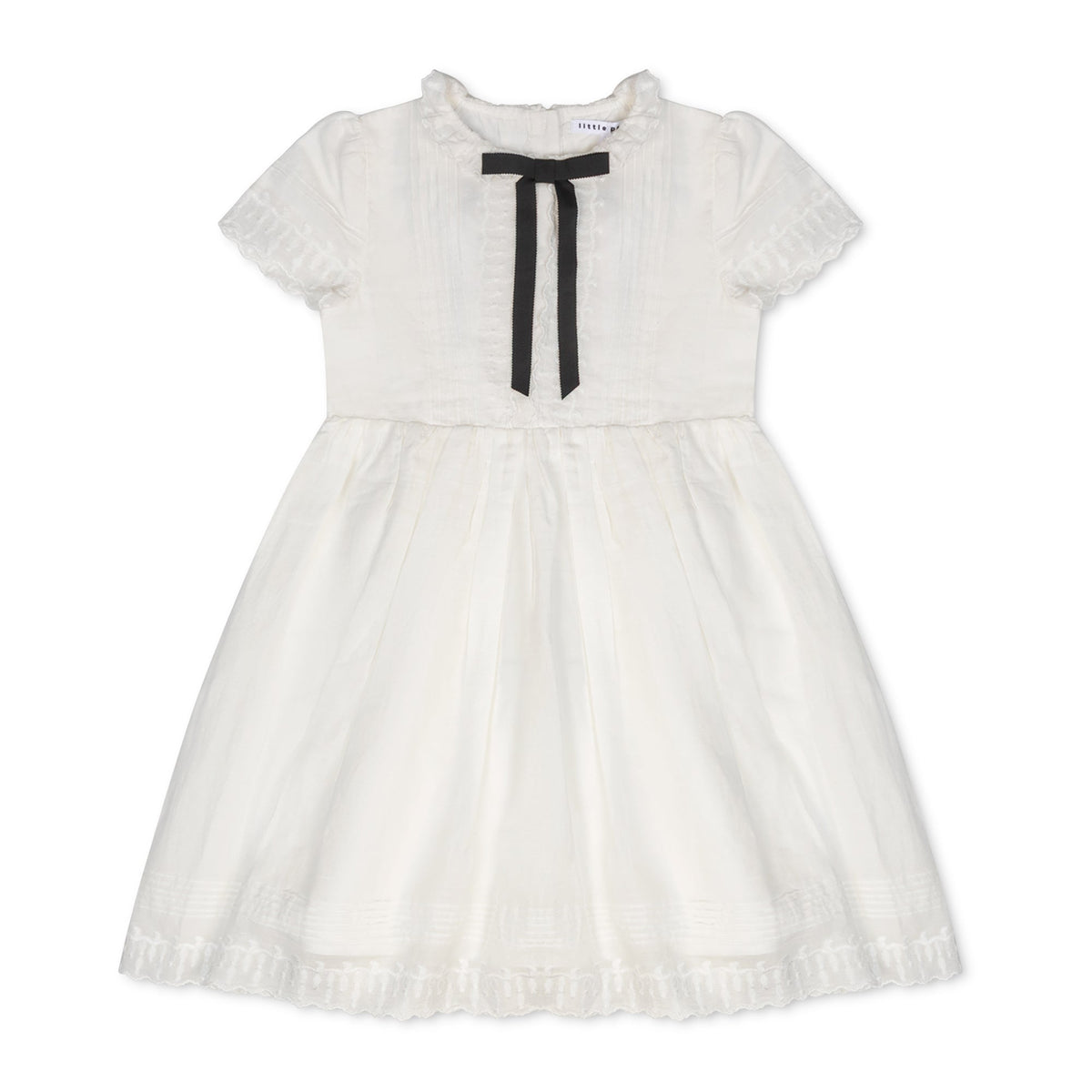 LITTLE PARNI S/S BOW DRESS