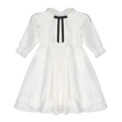 LITTLE PARNI L/S BOW DRESS