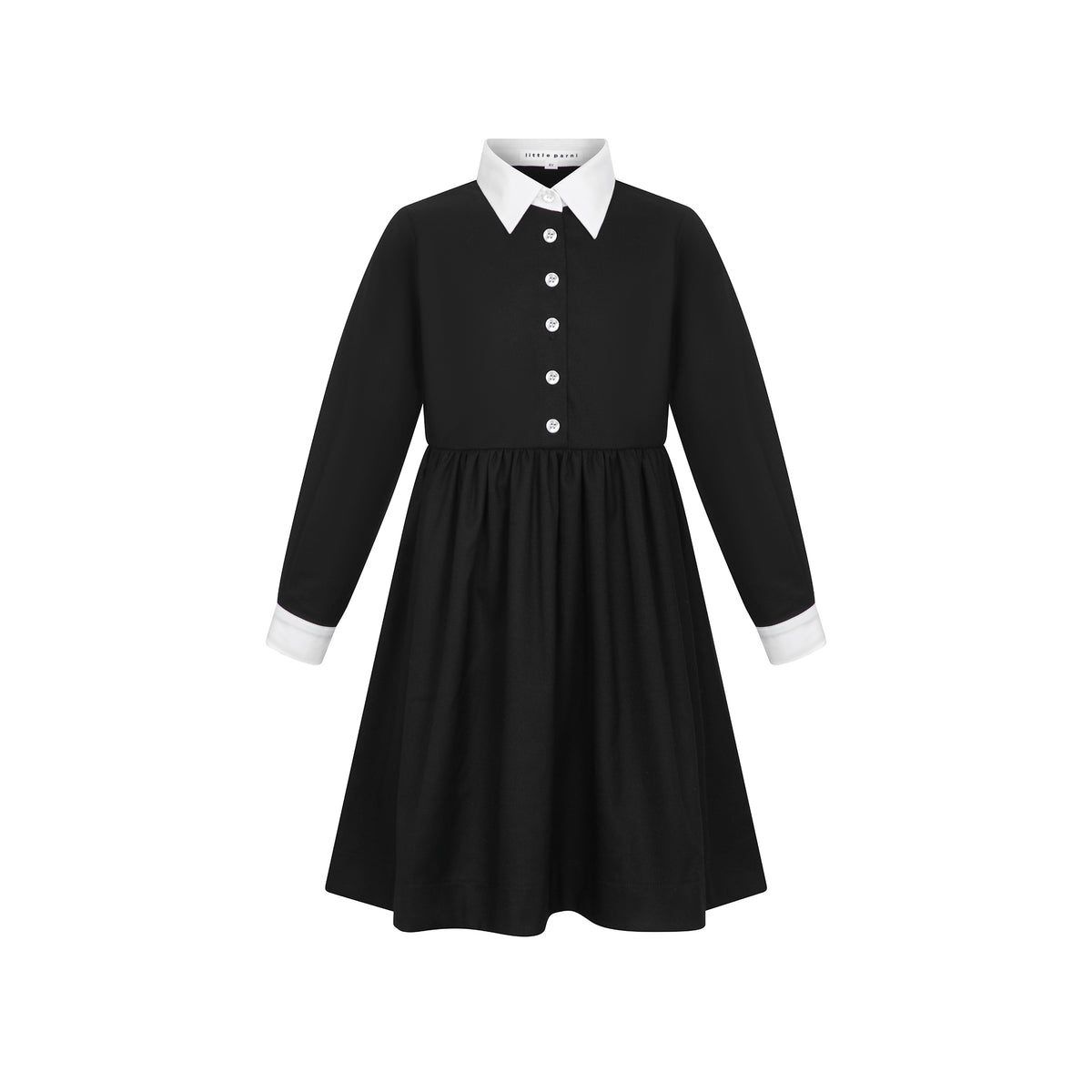 LITTLE PARNI COLLAR & CUFF BUTTON DOWN DRESS