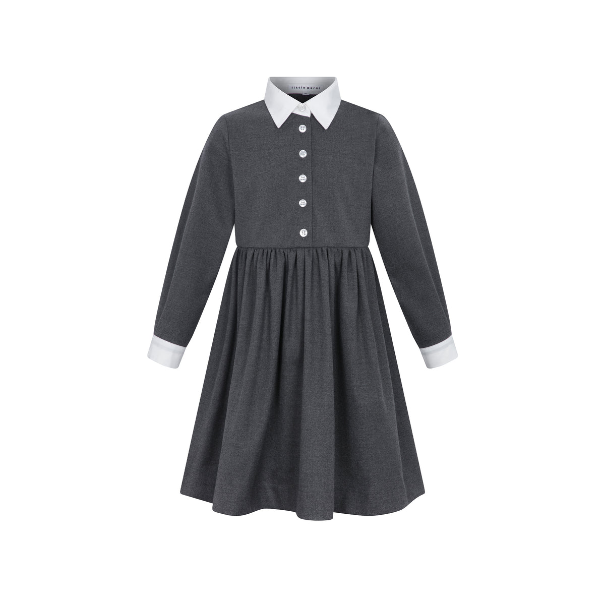 LITTLE PARNI COLLAR & CUFF BUTTON DOWN DRESS
