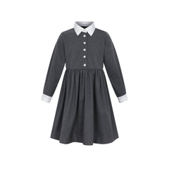 LITTLE PARNI COLLAR & CUFF BUTTON DOWN DRESS
