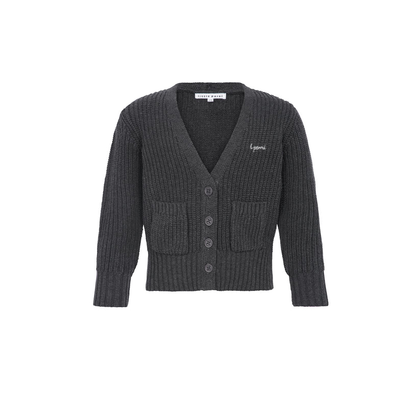 LITTLE PARNI 2PC TEEN CARDIGAN WITH PLEATED SKIRT
